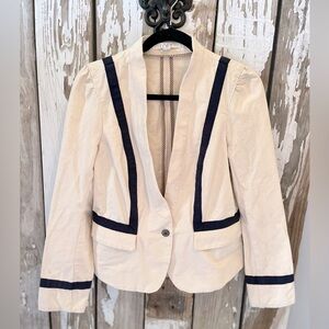Ann Taylor Loft Tan & Navy blazer size 8P
